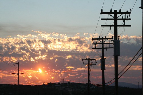 sunset sky clouds drive desert campo