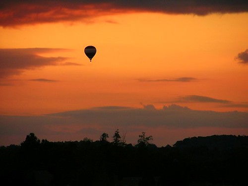sunset nature evening balloon hotairballoon