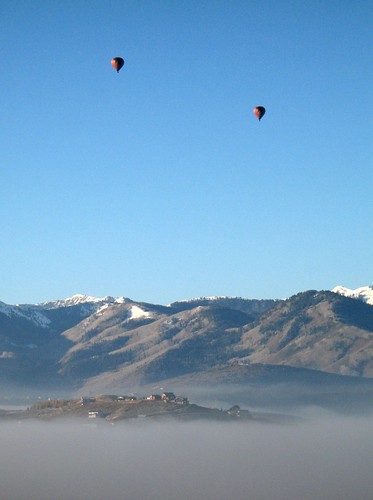 mountains fog sunrise balloons utah whereut guessed hotairballoons