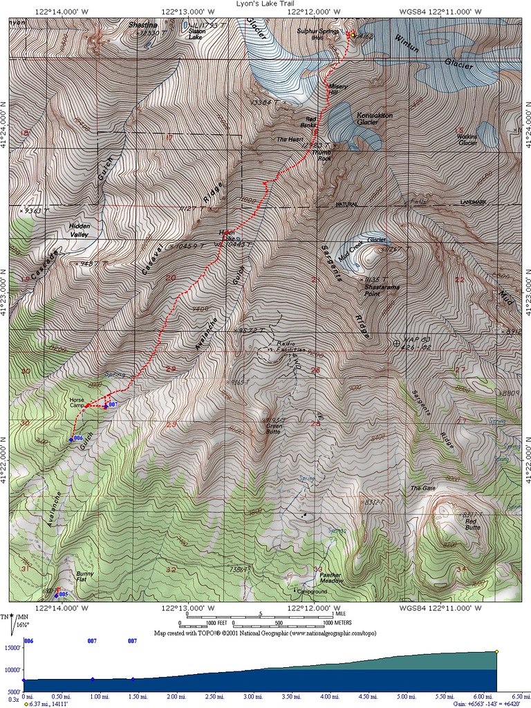 Mt Shasta Topographic Map Here A Map Of Our Route The Sta Flickr