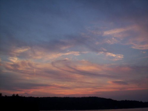 sunset clouds lakeariel