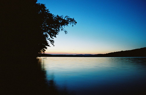 2005 longexposure sunset usa film canon lowresolution dusk unitedstatesofamerica maine slide photograph safe waterford mcwain waterfordmaine mcwainpond