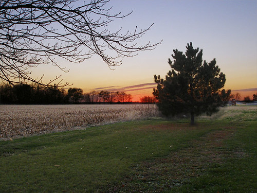 autumn sunset sky field rural landscape illinois twilight theunitedstatesofamerica prophetstown illinoismainstreet