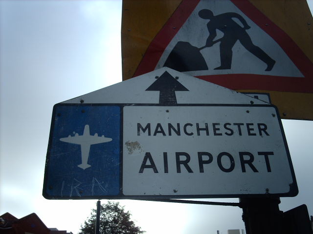 Pre-sixties Manchester Airport sign