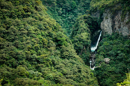ecuador landscape waterfall ríoverde tungurahua
