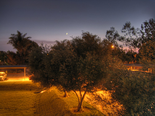 california light sky usa moon tree night canon dusk santamaria hdr s50