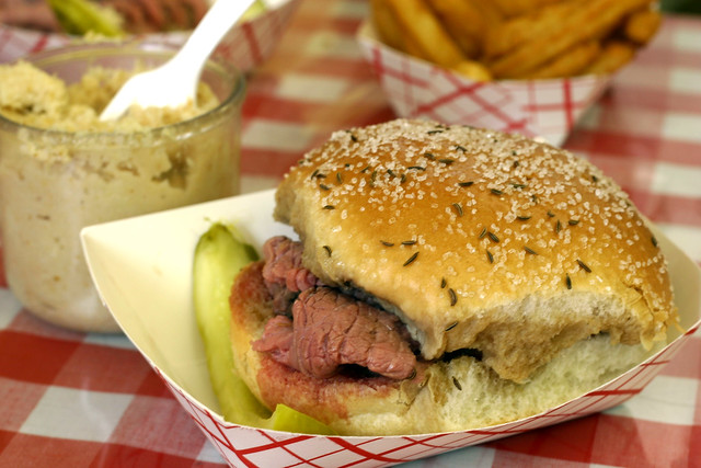 Beef on Weck - sandwich and horseradish