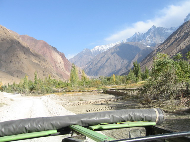 Travelling up the valley from Chitral to Mastuj, Buni Zom (6551m) on the right hand side
