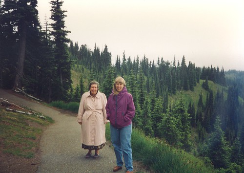 Laura and her mom in Olympia National Park