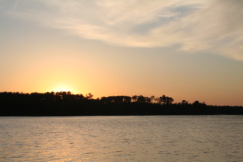sunset lake minnesota clouds grandrapids