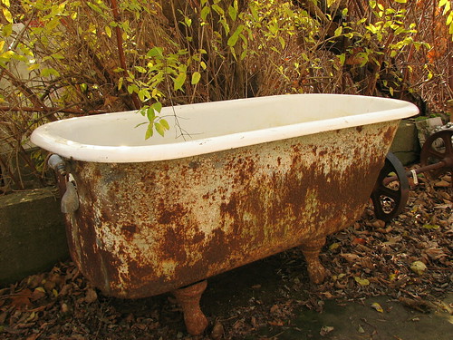 shop antique rusty bathtub clawfoot sunsetjunque