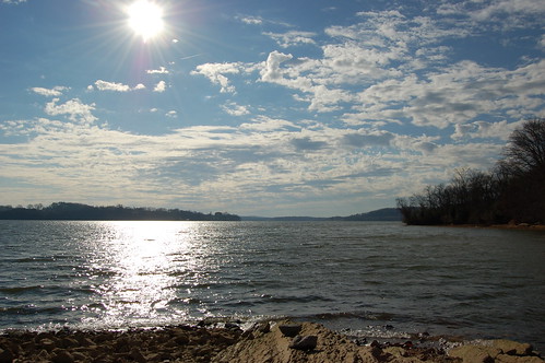 blue sky sun lake water clouds d50 nikon scenery knoxville tennessee 2006 concordpark