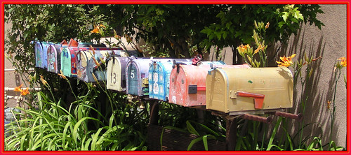 newmexico santafe mailbox colorful canyon mailboxes canyonrd