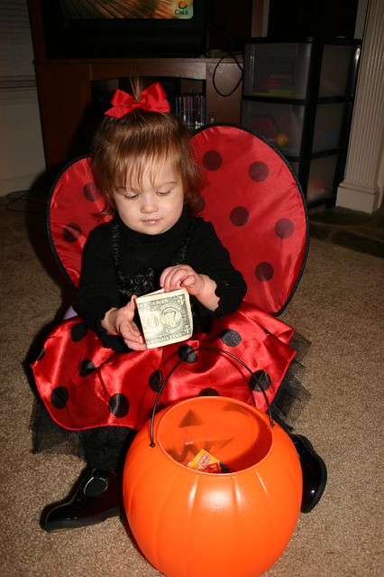 Counting the money!