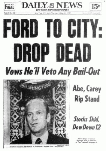 President ford new york drop dead #8