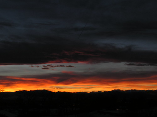 sunset mountains scenery colorado denver