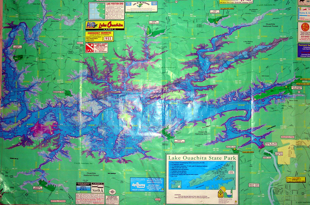 Lake Ouachita map  Alison Chains  Flickr