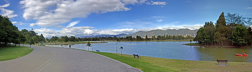 park blue parque trees lake mountains green simon water clouds bench boats woods colombia bogota bolivar simonbolivar parquesimonbolivar