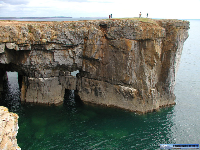 Coastal Landform - Headland And Arch. Pembroke, South Wales, UK - A ...