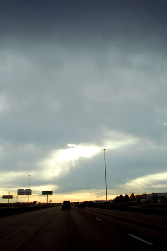road morning sky clouds sunrise drive highway colorado driving east freeway samoff i70