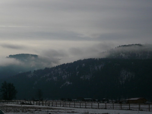 mountains fog landscape wallowa