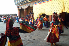 Dancers during Paro tsechu