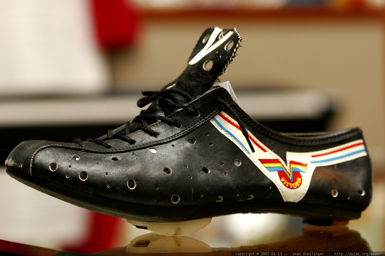 vittoria vintage leather cycling shoes 