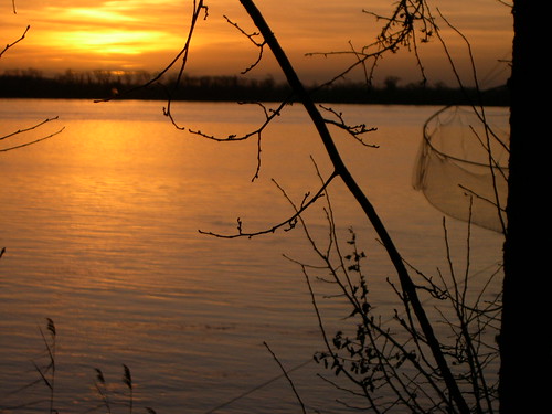 park sunset orange france nature water reflections landscape mirror
