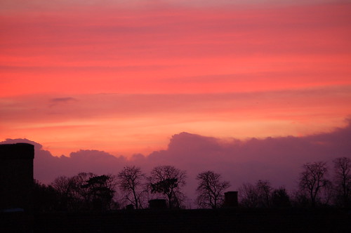 pink sky sunrise 2006 surrey morden