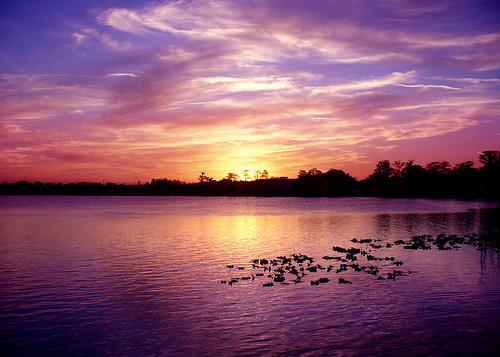 sunset sky lake reflection water silhouette clouds lago colorful tramonto florida explore ripples ocaso lakefredrica abigfave anawesomeshot