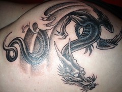 cove up to dragon tattoo (Dejavu Tattoo Studio Chiangmai Thailand)