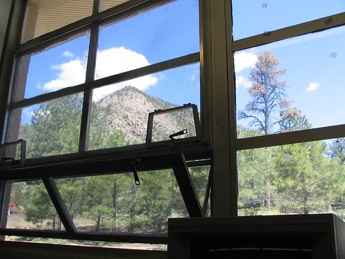 Mount Elden from a classroom window at Christensen Elementary School, Flagstaff, Arizona. Image courtesy Rocky Chrysler.