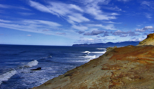 blue nature clouds oregon skyscape landscape coast rocks waves capekiwanda