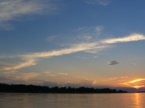 sunset sky usa river mississippi vicksburg