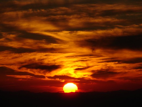 sunset arizona orange sun mountains clouds sony kittpeak dsch1