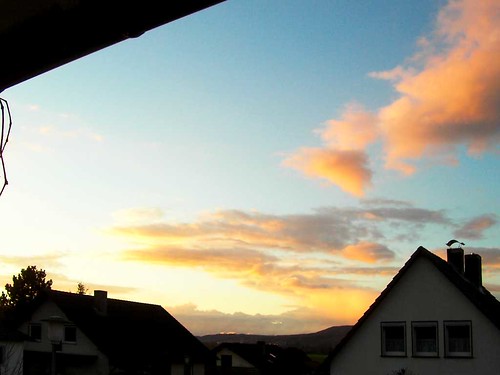 blue sunset sky orange clouds sonnenuntergang himmel wolken blau thebiggestgroup