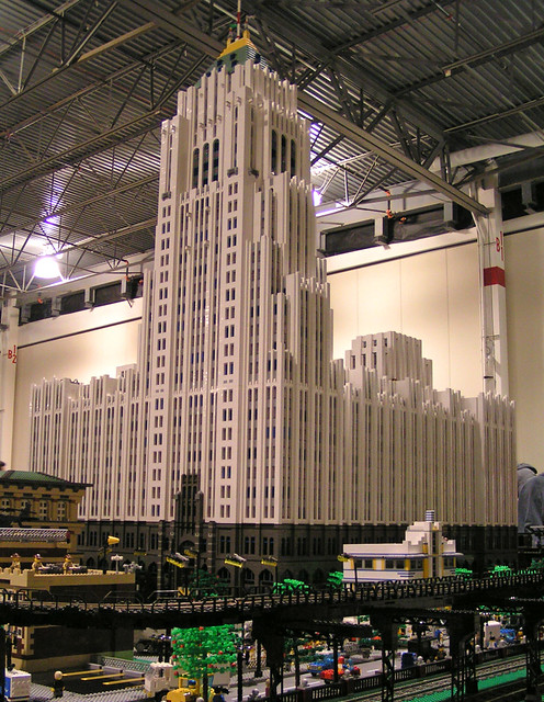Detroit's Fisher Building built of Lego bricks