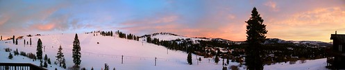 california panorama snow sunrise landscape tahoe donner