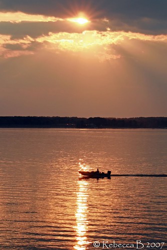 sunset lake water mississippi boat meridian collinsville okatibbee