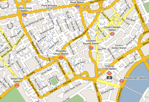 Google Maps has Tube Stations