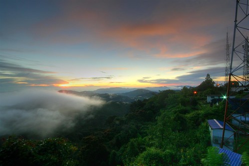 mist fog sunrise geotagged asia southeastasia hills jungle malaysia cameronhighlands hdr 2xp gunungbrinchang geo:lat=4516667 geo:lon=101383333 felixhaller funnyfelix