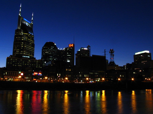 Nashville skyline at dusk