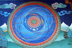 Mandala mural at Punakha dzong
