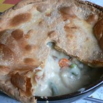 Crumbly chicken & mixed vegetable pie