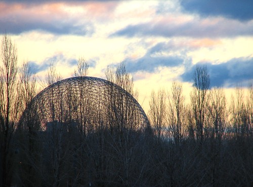 sunrise montreal biosphere geodesicdome biosphère soleillevant ©martinujlaki