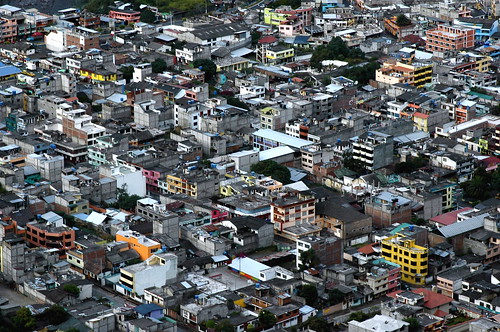 city houses buildings ecuador colorful birdseyeview baños