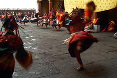 Dancers during Paro tsechu