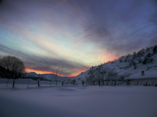 sunset snow landscape atardecer nieve nevada paisaje elurra navarra gorriti fz7 mseco