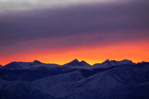 sunset snow mountains colorado dusk longmont rockymountains