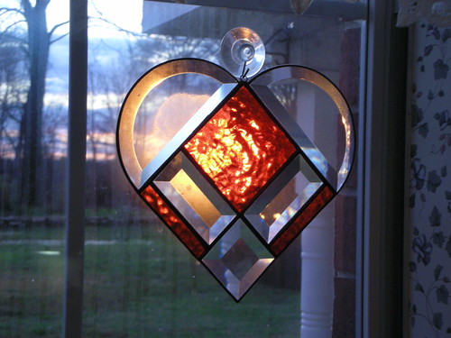 sun rain heart stainedglass untouched
